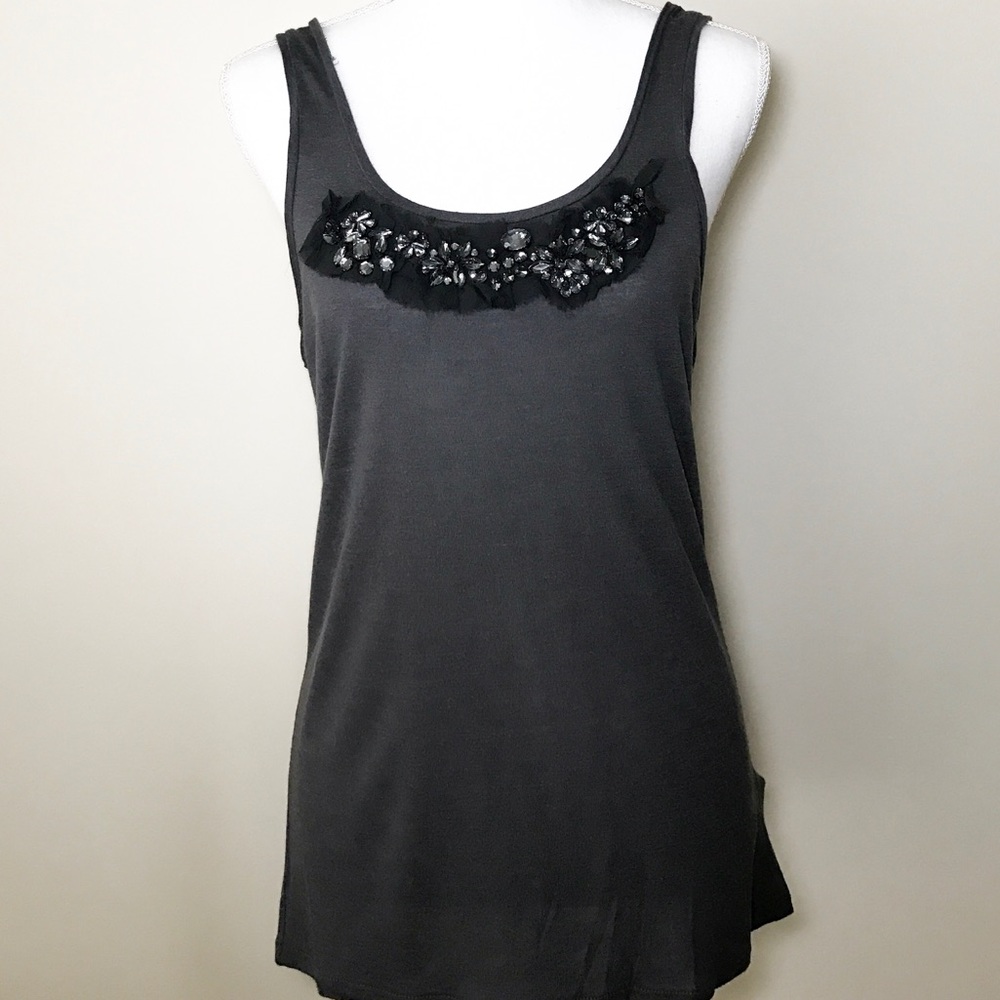 NWOT J.Crew Sleeveless Gray Top M